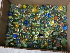 Lot of Colorful Glass Marbles