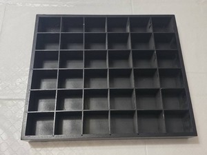 Black Wooden Display Shelf Unit for Collectibles and Miniatures 14.5x16.5