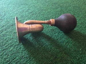 Vintage Brass Bulb Horn with Rubber Bulb