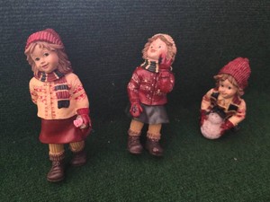 Set of 3 Winter Holiday Figurines