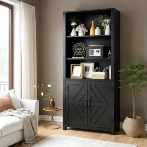 Ilus 71 H x 27 W Modern Storage Bookcase Black Bookshelf Display NEW