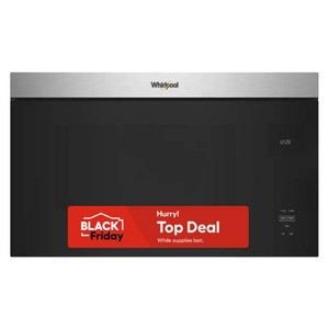 $679 Whirlpool Flush Built-In Design 1.1-cu ft 1000-Watt 30-in Over-the-Range Microwave with Sensor Cooking (Fingerprint Resistant Stainless Steel)