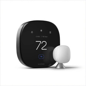 $209 ecobee Premium Black Smart Compatible Thermostat and room sensor with Wi-Fi Compatibility