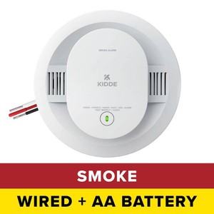 2 PACK Kidde  Direct Wire AA Battery Backup Photoelectric Smoke Detector