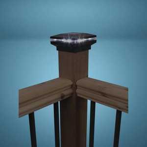 6 Pack Patriot Lighting  Solar Integrated LED Lamar Post Cap Landscape Light
