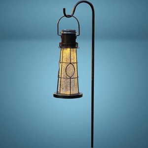 4 Pack atriot Lighting  Solar Integrated LED Lighthouse Hanging Landscape Light
