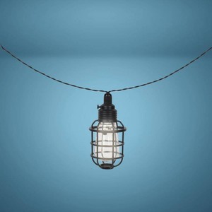 Patriot Lighting  14 5 14 10-Light Edison Cage Solar LED String Light