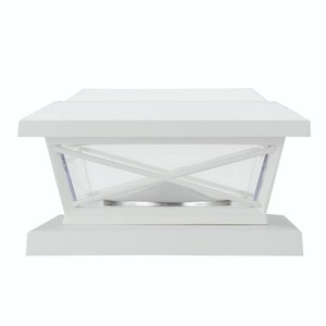 Home Zone Living White Solar LED Post Cap Landscape Light - 4 Pack