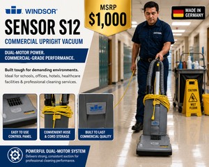 MSRP $1,000 WINDSOR SENSOR S12 COMMERCIAL DUAL-MOTOR UPRIGHT VACUUM CLEANER, COMPLETE WHOSE, WAND &amp ATTACHMENTS, HEAVY-DUTY FOR SCHOOLS, OFFICES, HOTELS &amp JANITORIAL SERVICES, WORKS GREAT MADE IN GERMANY