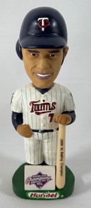 Joe Mauer 2007 AL Batting Champ Green Base Hormel Bobblegead Minnesota Twins Baseball - In Box