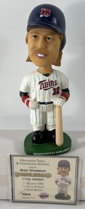 Dan Gladden Northwest Airlines Green Base 2008 Minnesota Twins Baseball Bobblehead - In Box w Card