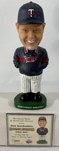 Ron Gardenhire Northwest Airlines Green Base 2008 Minnesota Twins Baseball Bobblehead - In Box w Card