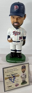 Rick Aguilers Northwest Airlines Green Base 2008 Minnesota Twins Baseball Bobblehead - In Box w Card