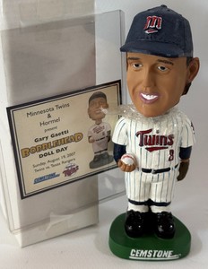 Gary Gaetti 2007 Gemstone Green Base Minnesota Twins Baseball Bobblehead - In Box w Card