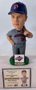 Justin Morneau 2007 ALCS MVP Hormel Green Base Minnesota Twins Bobblegead - In Box w Card