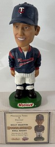 Billy Martin 2006 Hormel Green Base Minnesota Twins Baseball Bobblehead - In Box w Card