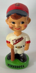 Vintage Minnesota Twins Baseball Nodder Bobblehead - Porcelain