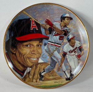 Rod Carew Autographed Limited Edition 1991 Gartlan USA MLB Plate Hitting for the Hall Minnesota Twins Baseball