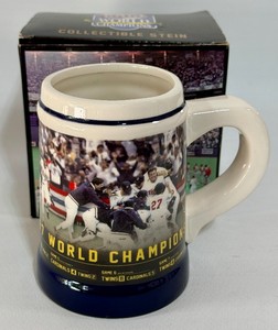 1987 World Series Champions Collectible Beer Stein Mug - In Box
