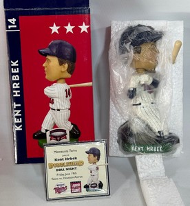Kent Hrbek Legend of The Metrodome Green Base Minnesota Twins Baseball Bobblehead - In Box and Package w Card