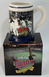1991 World Series Champions Minnesota Twins Budweiser Beer Stein - New in Box