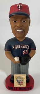 Torii Hunter Red Base 2003 ALCD Champions Minnesota Twins Baseball Bobblehead - In Box