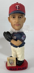 Brad Radke Red Base 2003 ALCD Champions Minnesota Twins Baseball Bobblehead - In Box