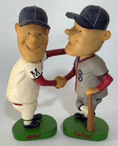 Minne and Paul Limited Edition ONLY 1,000 MADE Win Twins Numbered 2881,000 Minnesota Twins Baseball Bobblehead Set