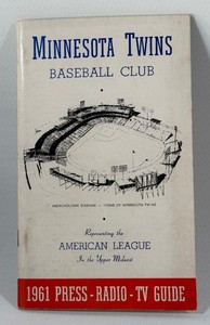 1961 Minnesota Twins 1st Year Media Guide - Beautiful Condition - Vintage Baseball