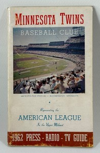 1962 Minnesota Twins Vintage Baseball Media Guide
