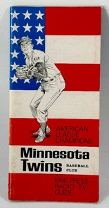 1966 Minnestoa Twins Vintage Baseball Media Guide - Beautiful Condition