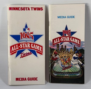 1985 (Puckett Rookie Year) Minnesota Twins and MLB All-Star Game Media Gudes - Beautiful Condition