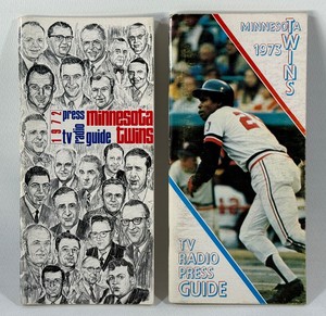 1972  19736 Minnesota Twins Vintage Baseball Media Guides - Beautiful Condition