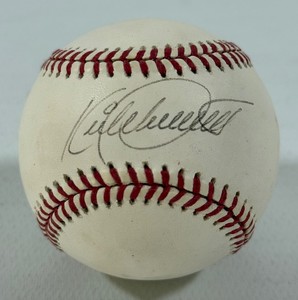 Kirby Puckett Autographed Rawlings OALB Brown Baseball - Minnesota Twins