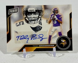 Teddy Bridgewater Auto 2023 Panini Player of the Day Football #TB Numbered 2830 Minnesota Vikings Football Card