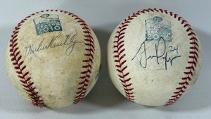 Michael Cuddyer and Trevor Plouffe Autographed 2010 Target Field Innaugural Season Game-Used Baseballs - Minnesota Twins