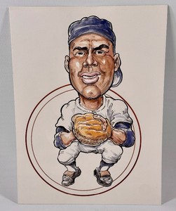 Early Battey Original Art Caricature Used On Playing Card Set - Minnesota Twins Baseball