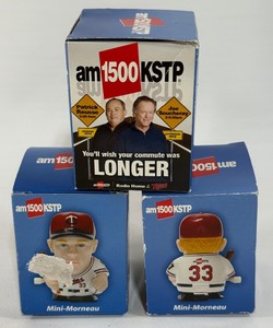 (3) Justin Morneau Mini-Morneau Wind Up Minnesota Twins Baseball Toys