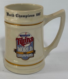 1987 World Series Minnesota Twins Champions Beer Stein Mug - #1