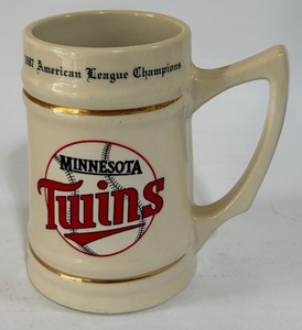 1987 World Series Champions Minnesota Twins Baseball Beer Stein Mug - #2