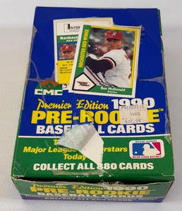 1990 Premier Edition Pre-Rookie Baseball Cards Pack Box