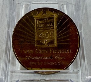 1965 Twin City Federal Minnesota Twins First World Series Coin  Medallion - Baseball