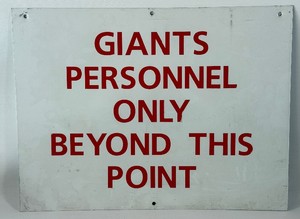 Giants Personnel Only Beyong This Point Vintage From San Francisco Giants Baseball Facility