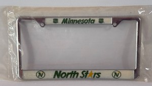 Minnesota North Stars Vintage Hockey Liscense Plate Frame