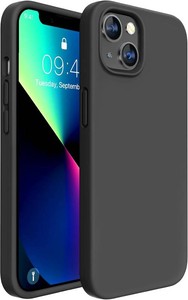 $14 Miracase Designed for iPhone 13 Case, Soft Anti-Scratch Microfiber Lining, Shockproof Liquid Silicone Rubber Phone Cover Case for 13 6.1 inch, Black