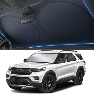 Autovir Windshield Sun Shade Foldable   280T Car Front Window Shade, Heat Shield UV Sun Visor Protection, Keeps Interior Cool, Easy Fold Storage, Universal Fit for SUV, Sedan