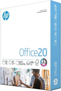 HP Printer Paper  8.5 x 11 Paper  Office 20 lb  1 Ream - 500 Sheets  92 Bright  Made in USA - FSC Certified  172160R