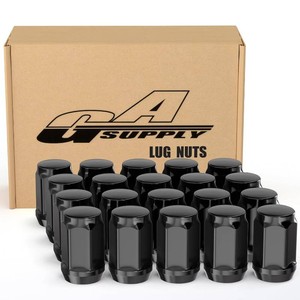 $17 GAsupply M12x1.5 Black Lug Nuts, 20pcs Closed End Bulge Acorn Wheel Lug Nut 34 inch (19mm) Hex 1.38 35mm Length
