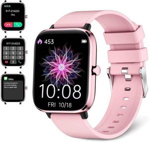 $16 Smartwatch for Women - Call, Fitness Tracker, Heart Rate & Sleep Monitor, 1.69 Touch Screen, Waterproof - For Android & iPhone, Pink
