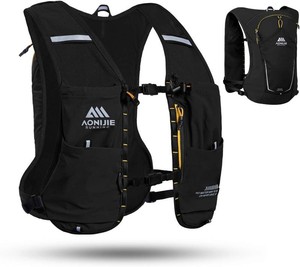 $32 AONIJIE Running Hydration Vest for Men & Women, 8L Hydration Backpack, Multiple Pocket Designs for Water BottlesBladders, Lightweight Breathable for Hiking, Climbing, Marathon & Cycling